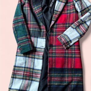 Colorful Plaid Long Coat